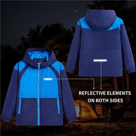 MGEOY Kids Rain Jackets Waterproof with Hood Lightweight Rain Coats for Girls - Picture 4 of 6